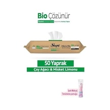 Bio Çözünür Çay Ağacı Ve Limonu Yüzey Temizlik Havlusu 50 Yaprak Hediye 0