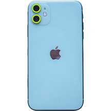 İphone 11 Neon Fosforlu Kamera Lens - Yeşil