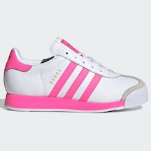 Adidas Samoa J Leather Unisex White Pink Sneaker Hakiki Deri Günlük Spor Ayakkabı Beyaz Pembe