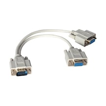 Powermaster Pm-1557 1x Vga Erkek To 2x Vga Dişi 30cm Vga Çoğaltıcı Çatal Kablo