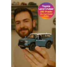 Uzak Doğu Serisi Toyota Land Cruiser 250 Prado Mavi Açılır Kapılar Diecast Metal Model Araba 11 Cm 1:32