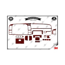 Mitsubishi Fuso Canter 1996-2004 Torpido Konsol Trim Göğüs Maun Kaplama Set 18 Parça Maun