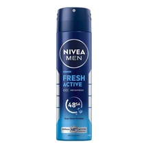 Erkek Sprey Deodorant Fresh Active 150 Ml,ter Kokusuna Karşı 48 Saat Koruma,okyanus Özleri,uzun Süren Ferahlık,alü