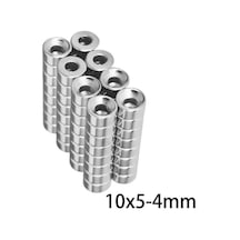 10X5-4Mm Havşa Delikli Neodyum Güçlü Mıknatıs - Neodim Magnet