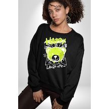Sık Sık Mutlu Gülmek Teddy Bear Unisex Siyah Sweatshirt Siyah Sık Sık Mutlu Gülmek Teddy Bear Unisex Siyah Sweatshirt Siyah