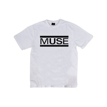 Stoned&Fame Muse Baskılı T-shirt Beyaz
