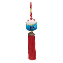 Feng Shui Maneki Neko Şans Kedisi Mavi No.2