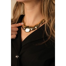 Çildan Womens Özel Kare Plaka Gold Kolye Altın