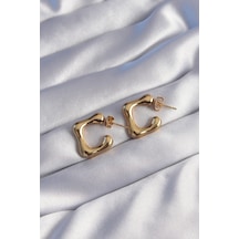 Ezoconcept 316l Çelik Gold Renk İçi Boş Bubble Kalp Küpe Çok Renkli