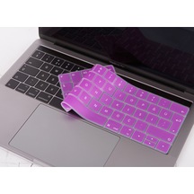 Apple Uyumlu MacBook Pro Klavye Koruyucu Türkçe Q Touchbar'lı A1706 A1989 A2159 A1707 A1990 İle Mor