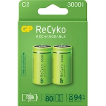 Gp Recyko 3000mah C Orta Boy Şarj Edilebilir Pil 2'li Paket
