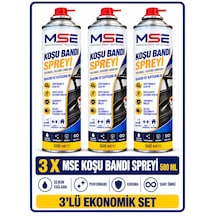 Mse Pro Koşu Bandı Silikon Sprey 3 X 500 Ml / Koşu Bandı Yağı, Yağlayıcı Ve Bakım Spreyi