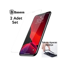 Apple Uyumlu iPhone 11 Pro- X-xs 0.3mm Ful Tempered Cam Ekran Koruyucu 2 Adet Set- 1903 - Renk: Şeffaf 2