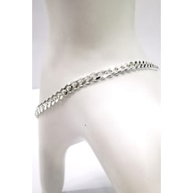 Omar Silver Unisex Gurmet 4,4 Mm Gümüş Bileklik