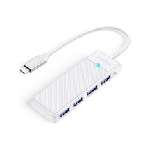 Orico PAPW4A-C3-015-WH 4 Portlu Type-C to USB 3.0 Yüksek Hızlı 5 Gbps HUB Çoklayıcı Beyaz