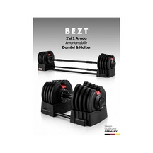 Premium Sports Ayarlanabilir 2 İn 1 Halter Dambıl Seti 40kg Kırmızı