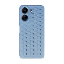 Xiaomi Redmi 13c Uyumlu Kılıf Petek Silikon Kapak - Mavi