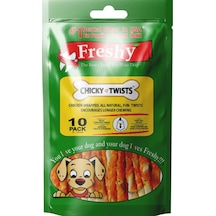 Freshy Tavuklu Twist Kurutulmuş Et Kaplı Çiğneme Burgu Çubuk 13 CM 10'lu 90 G
