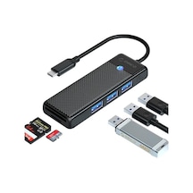 Ayrex To 3.0 Tf Sd Kart Okuyucu 3 Portlu Usb 3.0 Çoklayıcı Siyah