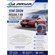 Renault Megane 2 Hb Tamtur Krom Çerçeve 12 Parça