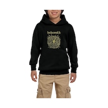 Behemoth Goat Pentagram Siyah Çocuk Kapşonlu Sweatshirt Siyah
