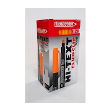 Hi-text Fosforlu Kalem Turuncu Kalem Tipi Fosforlu Kalem 20 Li Paket Çok Renkli