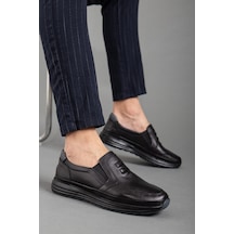 Atom Bağsız Baskılı Siyah Erkek Comfort Ayakkabı-2140-SIYAH