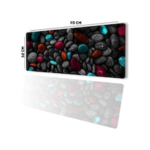 Sonictouch Renkli Çakıl Taşları Gamer Oyuncu Dikişsiz Sıvı Geçirmez Klavye Mouse Pad 32x70cm Mousepad