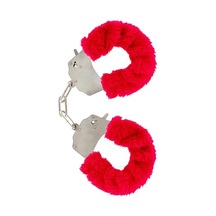 Fastieshop Kırmızı Peluşlu Metal Kelepçe Kırmızı