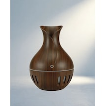 Estetik Ahşap Desenli Aromaterapi Difüzör 130 Ml Led Işıklı