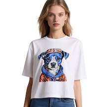 Köpek Oversize Unisex T-shirt Beyaz