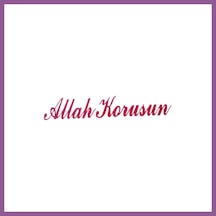 Bezos Allah Korusun Yazılı Oto Sticker Kırmızı 14x3cm Rengaren Standart