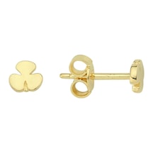 Goldkupe 14 Ayar Altın Minik Yonca Küpe 0,57 Gr-1795