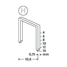 Novus H Tip 37/10mm Süper Sert Zımba Teli 1000 Li Paket