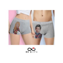 BK Gift Çiftlere Özel Süper Kahraman Karikatürlü 2’li Boxer Seti,