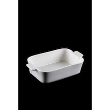Acar Porselen Dikdörtgen Fırın Kabı 17.6X12X4.7 CM Beyaz