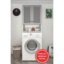 Kenzlife Membran Çamaşır Makinesi Dolabı Sinem Gribyz Panjur 180 066 30 Mebran Kapak Suntalam Gövde Kiler Kapaklı Arkalıklı Beyaz