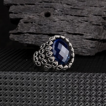 Tesbihsepetim Zirkon Taşlı Damla Model 925 Ayar Gümüş Yüzük