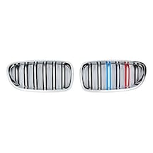 Bmw F10 Lcı Panjur Set, Krom-siyah, M-renkli, Çift Çıtalı, 2010-16, B A0103184