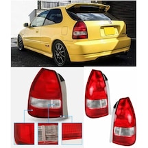 Honda Civic 1999-2000-2001 H.b Kırmızı Beyaz Ledsiz Arka Stop