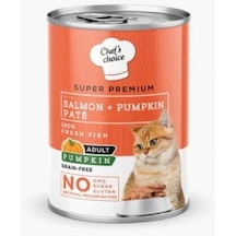 Chef's Choice Somonlu ve Balkabaklı Tahılsız Ezme Yetişkin Kedi Konservesi 400 G