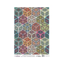 Cadence Desenli Gümüş Varak Pirinç Dekoapaj Kağıdı - Model 026