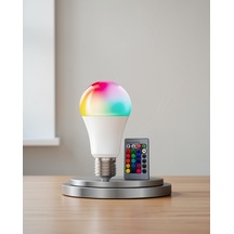 Rgb Led Ampul, Ayarlanabilir Parlaklık, Beyaz Ve Renkli Çok Renkli