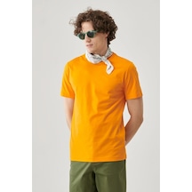 Lee Lightweight Erkek Turuncu Bisiklet Yaka Tişört L221069700 Turuncu