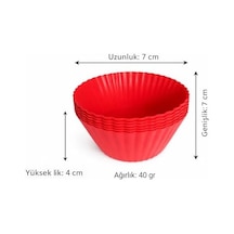 Silikon Muffin Kalıbı, Düz 6 Lı Paket Isıya Dayanıklı Yapışmaz 1 .