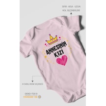 Morivokids Annesinin Kızı Kısa Kollu Bebek Body %100 Pamuk Bebe Pembe