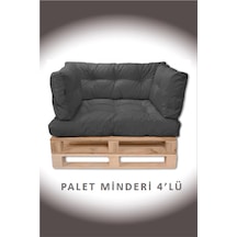Dış Ve Iç Mekan Palet Bahçe Balkon Havuz Başı Yer Minderi Koltuk Minderi Takımı Gri Model