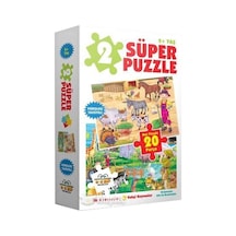 2 Süper Puzzle / Çiftlik Hayvanları – Vahşi Hayvanlar (Kutulu)