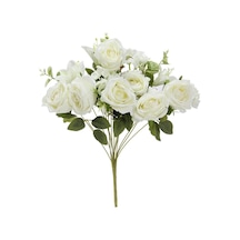 Yapay Gül Lilyum Ortanca Demeti 49 Cm Beyaz-10049