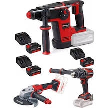 Einhell TP-HD 18/26 Li Bl + TP-CD 18/120 Li-i Matkap + Axxio 18/150 Avuç Taşlama 3x4.0AH Akülü Kömürsüz Set